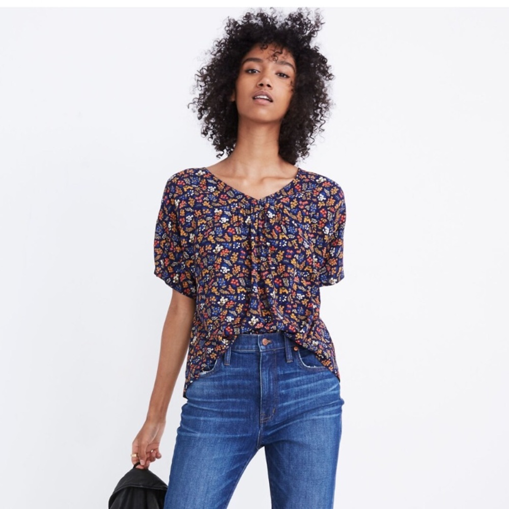Madewell Floral Garden Party Rhyme Blouse Small